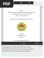 Download Penerapan Algoritma Apriori Dalam Menemukan Hubungan Data Awal Masuk  by Ali Muqorrobien SN360103338 doc pdf