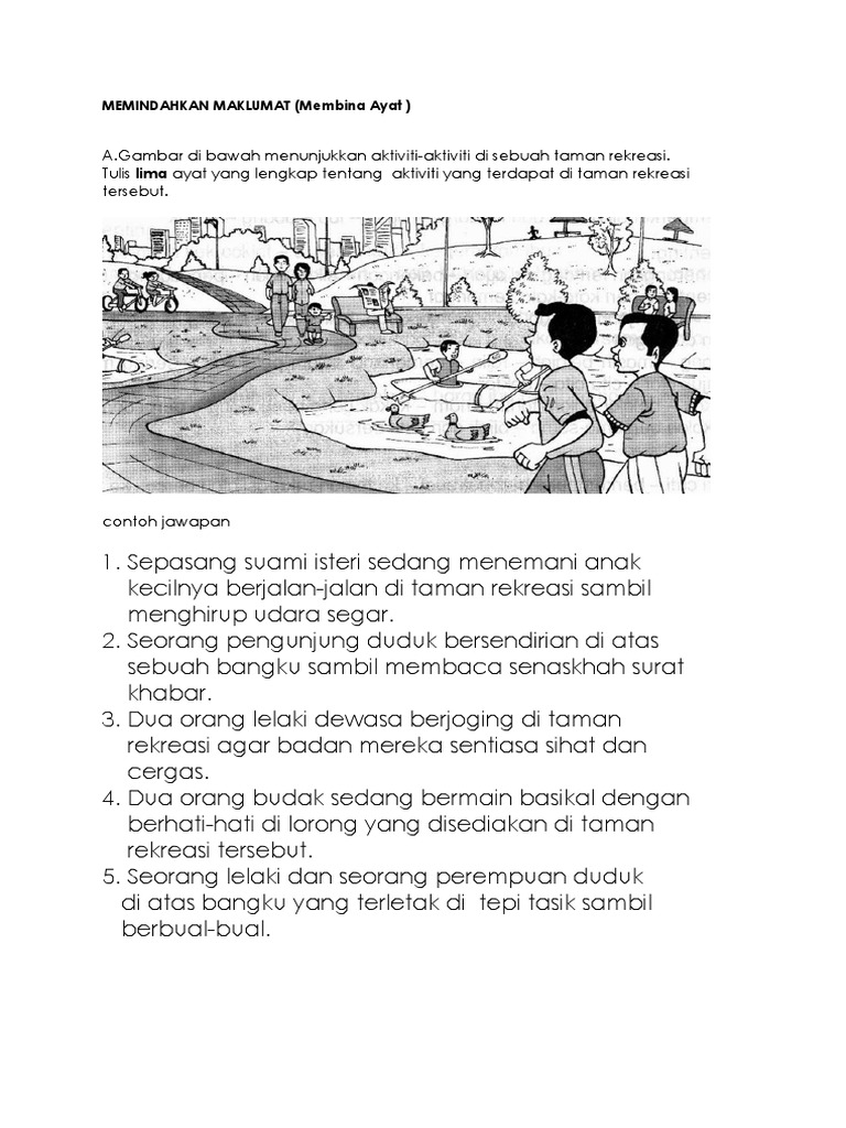 Memindahkan Maklumat Dr Gambar (Bina Ayat)