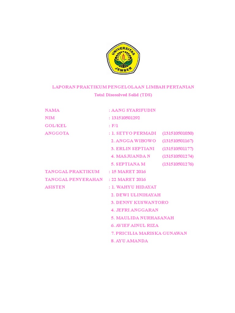 Laporan Praktikum Pengelolaan Limbah Pertanian 