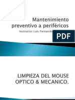 Mantenimiento Preventivo a Periféricos Mouse