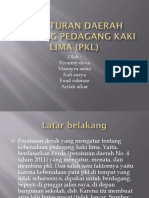 Peraturan Daerah Tentang Pedagang Kaki Lima (PKL