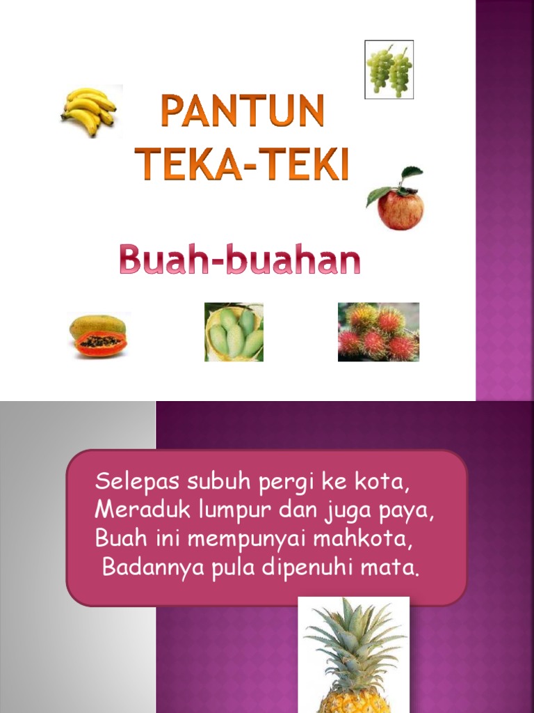 Teka Teki Tentang Buah Segalanya Tentang Tumbuhan