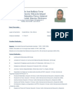 Curriculum Fernando José Bellizia Tovar