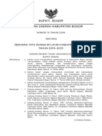 Perda Kabupaten Bogor Nomor 19 Tahun 2008 Tentang RTRW Kabupaten Bogor PDF