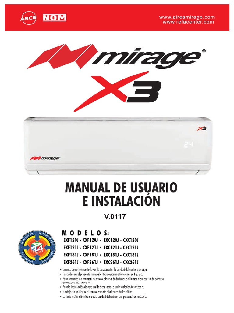 Manual X3 Mirage PDF