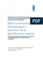 MIDEPLAN PNUD 2011. Marco Conceptual y Metodologico Planificación Regional