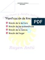 Planificación de Rincones