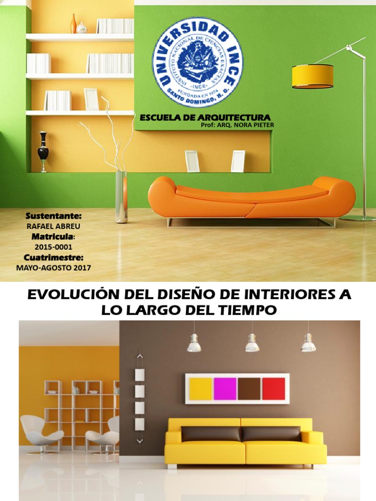 Historia Diseño de Interiores | PDF | Evolución | Diseño