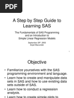 A Step by Step Guide To Learning SAS