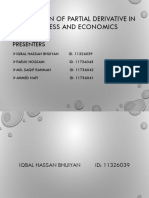 Application of partial derivative in business and economics