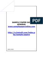 Sample Paper Gat General