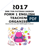 Form 1 English Teaching Organiser: SMK Tun Fatimah Hashim