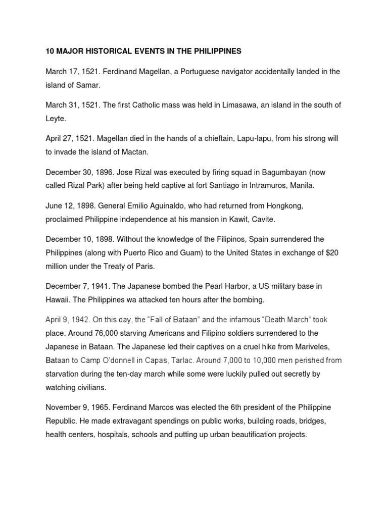 HISTORICAL EVENTS IN THE PHILIPPINES 2017 intelligence overview