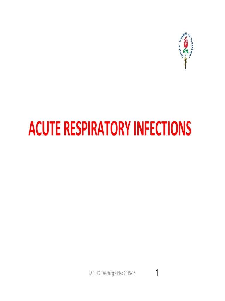 Acute Respiratory Infections Overview | PDF | Pneumonia | Common Cold
