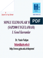 Sonlu Elemanlar Yöntemi̇ (Sap2000 Uygulamasi) PDF