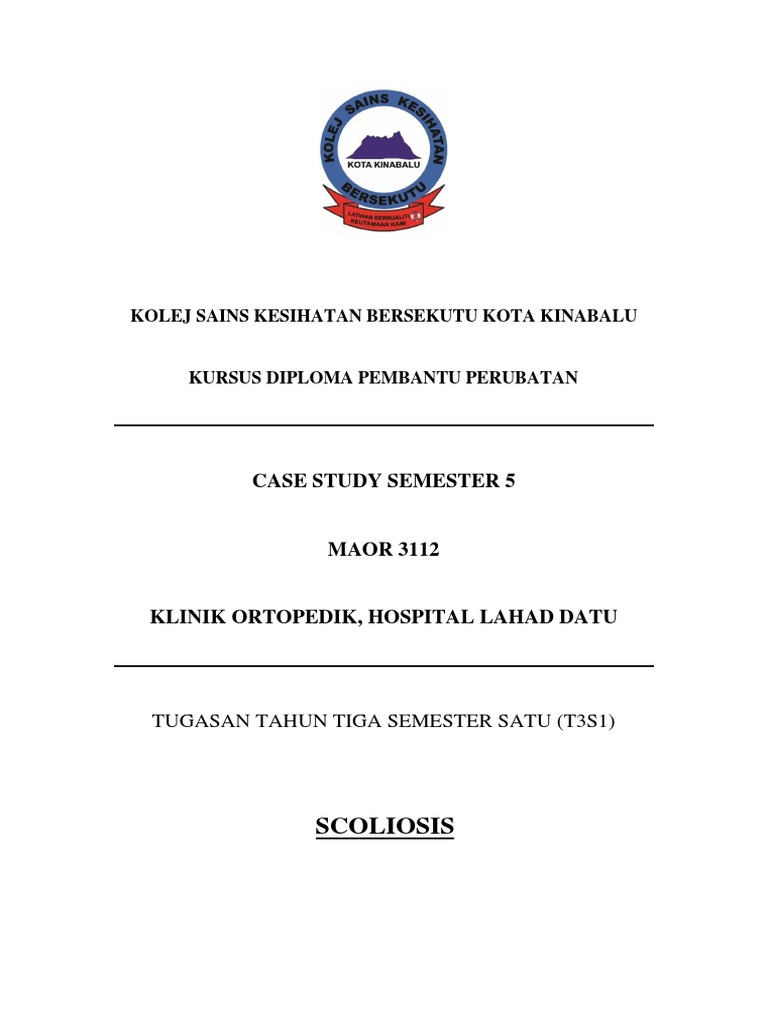 Clinic Ortopedic Case Study Scoliosis Pdf