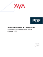Avaya 1600 Series IP Deskphones: Installation and Maintenance Guide Release 1.3.6