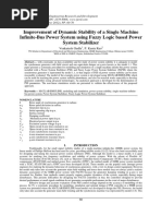 Improvement of Dynamic Stability of A Single Machine Infinite-Bus Power System Using Fuzzy Logic Based Power System Stabilizer