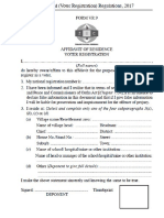 ZEC VR9 Affidavit Form