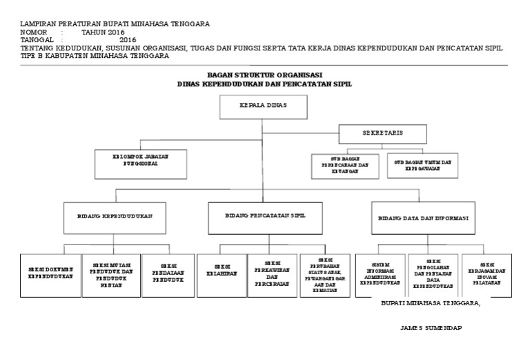 Struktur Dinas Kependudukan Dan Capil | PDF