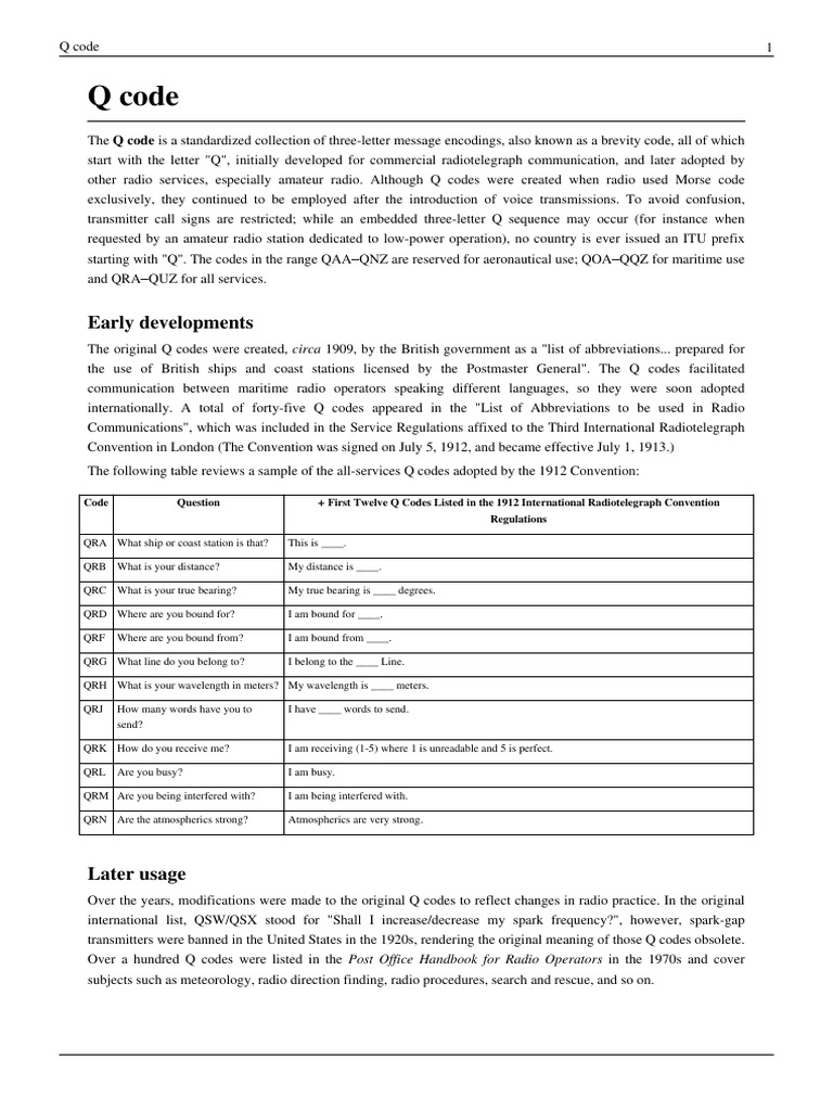 QCode.pdf Amateur Radio Electronics