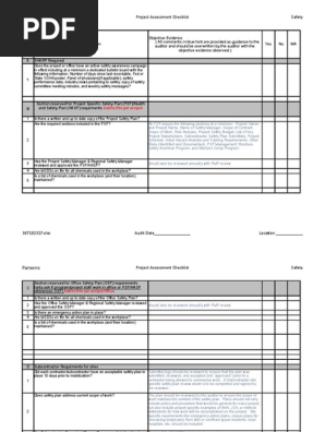 Internal Audit Checklist