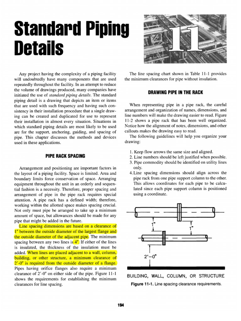 Pipe Spacing From Perisher Handbook PG 194 | PDF | Pipe (Fluid ...