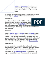 Bull Market and Bear Market Describe Upward and Downward Market Trends