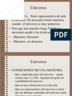 METODOS DE INVESTIGACION Universo Conclusiones