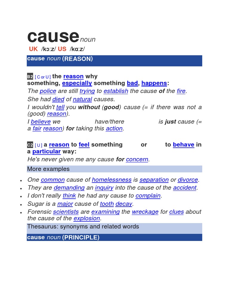 Cause Noun PDF
