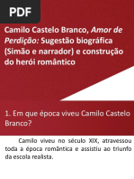 Síntese 26 Amor Perdição Sugestão Biográfica Construção Do Herói Romântico