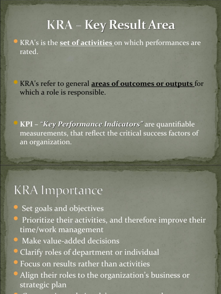 Understanding KRAs and Their Importance | PDF
