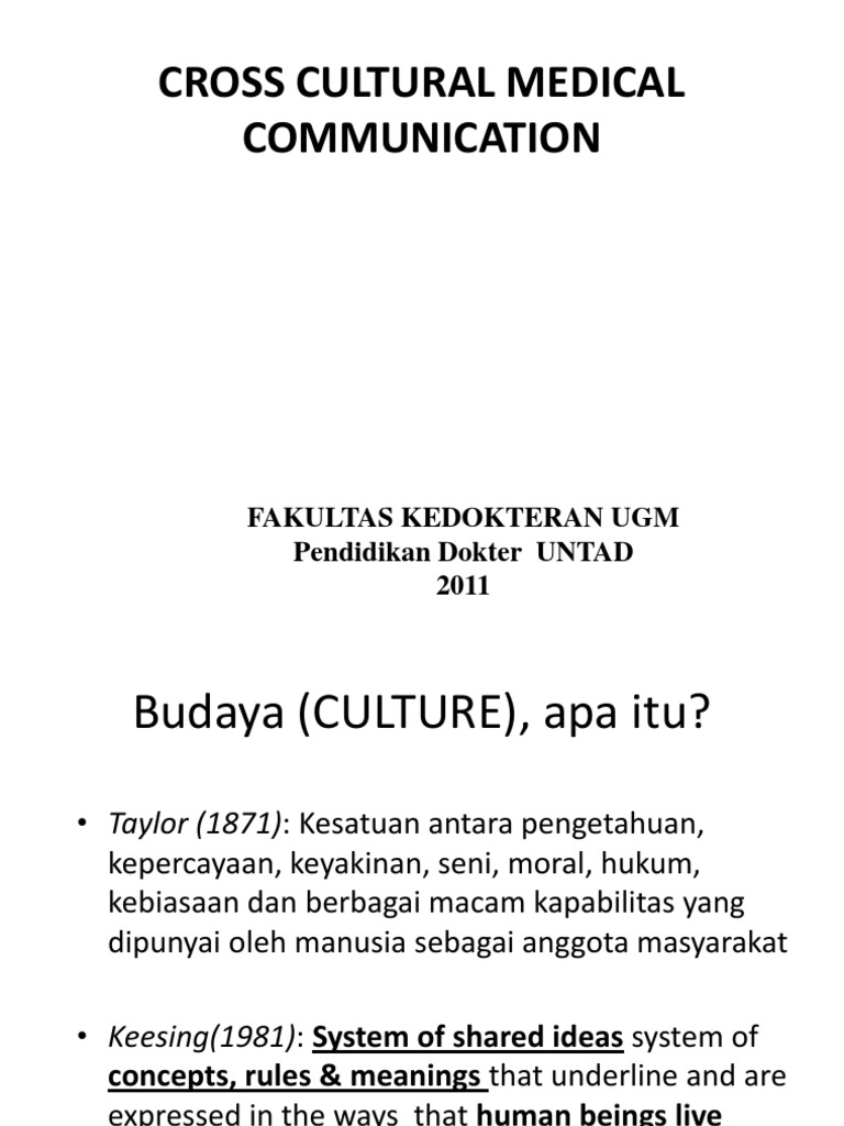 Cross Cultural Medical Communication - UNTAD 2011 | PDF | Autonomy ...