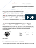 CINEMÁTICA Lista 4 Aulas 15 A 18