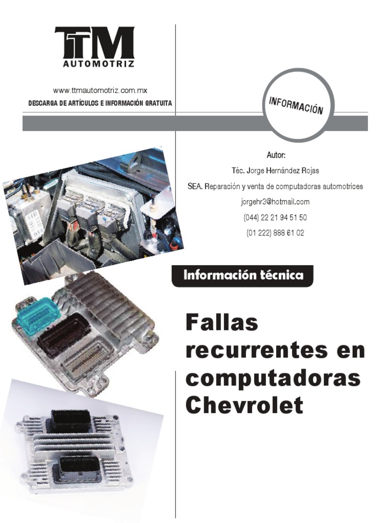 Fallas Comunes en Computadoras Chevrolet | PDF | Motores generales ...