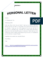 Personal Letter