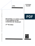 474-1997 Registro Clasificación y Estadística de Lesiones de Trabajo PDF