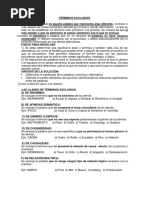 TÉRMINOS EXCLUIDOS