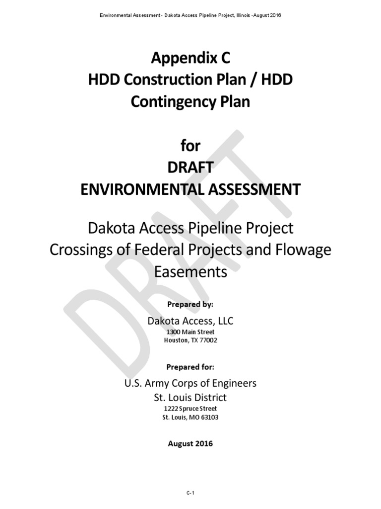 Appendix CH DD Construction Plan HDD Contingency Plan | PDF | Soil ...