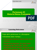 Pertemuan #3 Material Beton Prategang: Matakuliah: S0502 / Struktur Beton Lanjut Tahun: 2006 Versi: 1