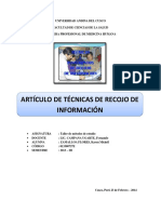 Med-zamalloa Flores Karen Michell- Artículo de Las Técnicas e Inrstrumentos de Recojo de Información