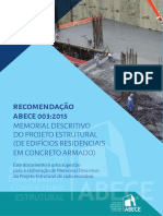 Recomendacao003 Memorial Descritivo Projeto Estrutural Online PDF