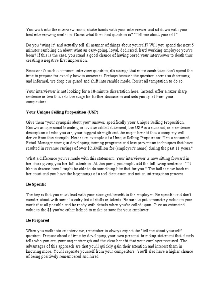 You Walk Into The Interview Room | PDF