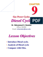 Gas Power Cycles: Diesel Cycle