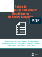 Lista de Quantidade de Carboidratos Dos Alimentos V2