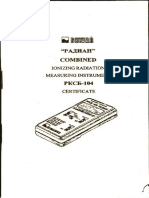 Belvar RSKB-104 Geiger Counter Instruction Manual