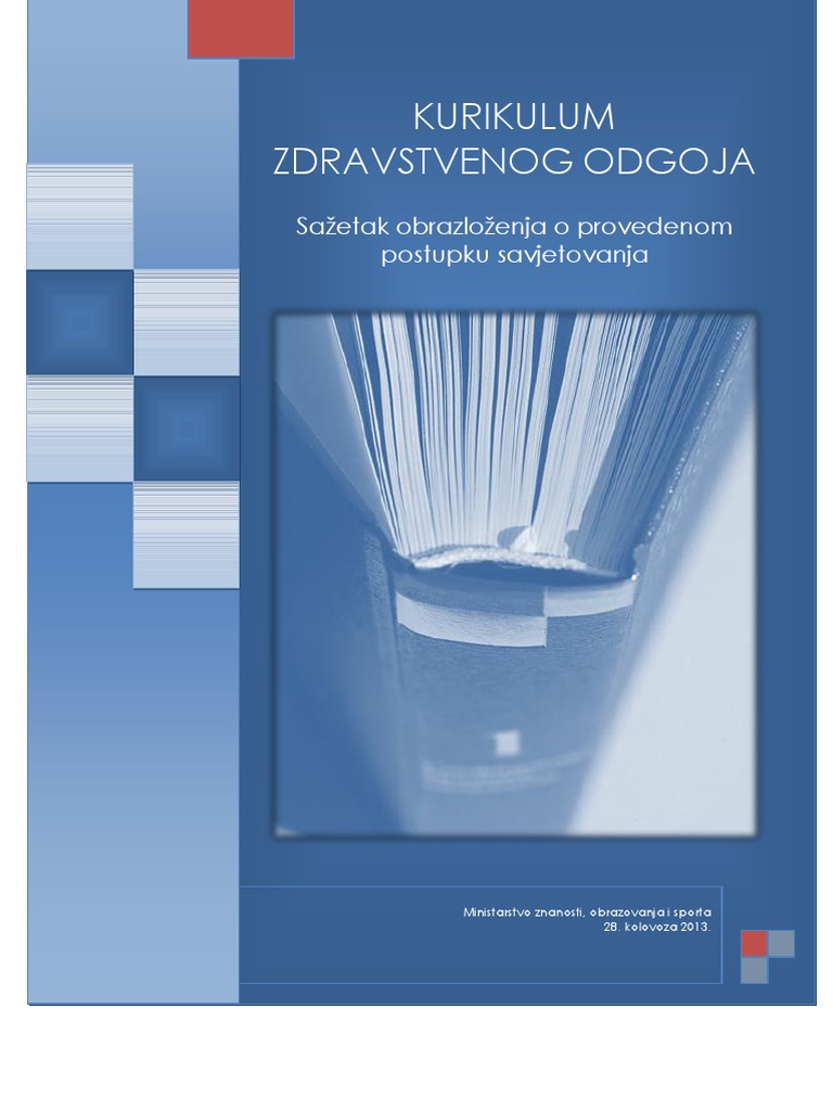 Zdravstveni Odgoj Sazetak Javne Rasprave