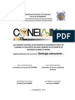 XIII CONEIMIN Geología estructural concurso bases