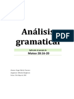 Analisis Gramatical Aplicado A Mt. 28, 16-20