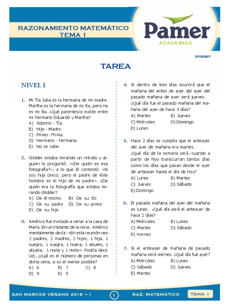 RM 1 | PDF | Science | Enseñanza de matemática